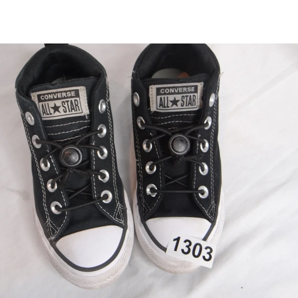 Converse Chuck‎ Taylor All Star Mid Top Black Canvas Youth Shoes Size 13